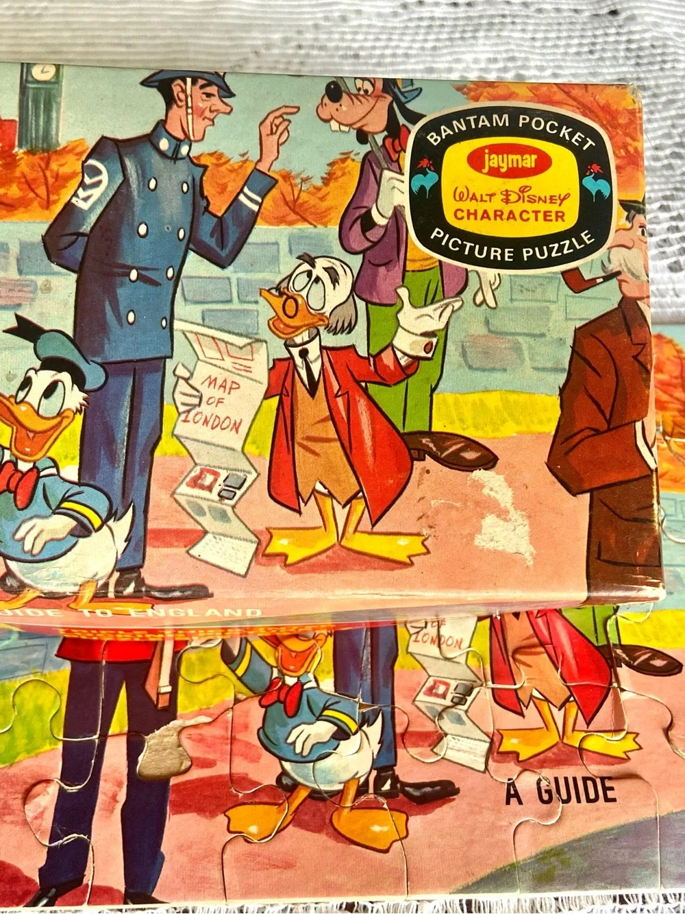 Vintage 1961 Bantam Pocket Jaymar Walt Disney Character Picture Puzzle